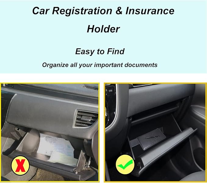 Premium Car Registration and Insurance Holder, Glove Box Organizer Makes Your - Image 6