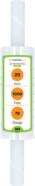 PSBM 144 Rolls 20 Inch x 1000 Feet 70 Gauge Stretch Film/Wrap by PackagingSuppliesbymail