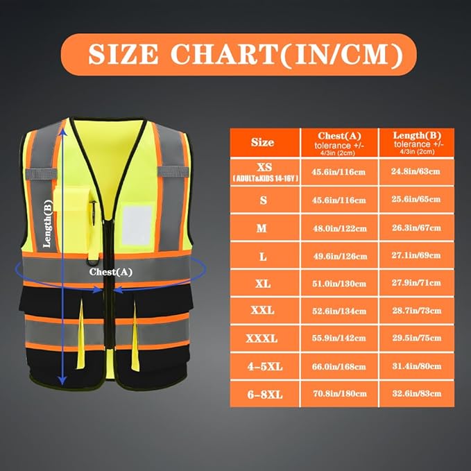 AYKRM 11 color High Vis Reflective Safety Vest - Image 3