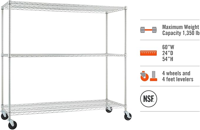 Trinity Basics 3-Tier Adjustable Wire Shelving - Image 5