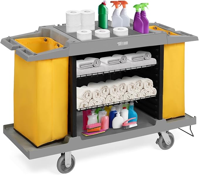 TUFFIOM Industrial Multifunctional Hotel Cart, Commercial Traditional Cleaning by TUFFIOM