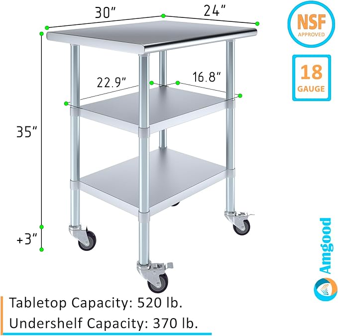 AmGood Stainless Steel Work Table - Image 3