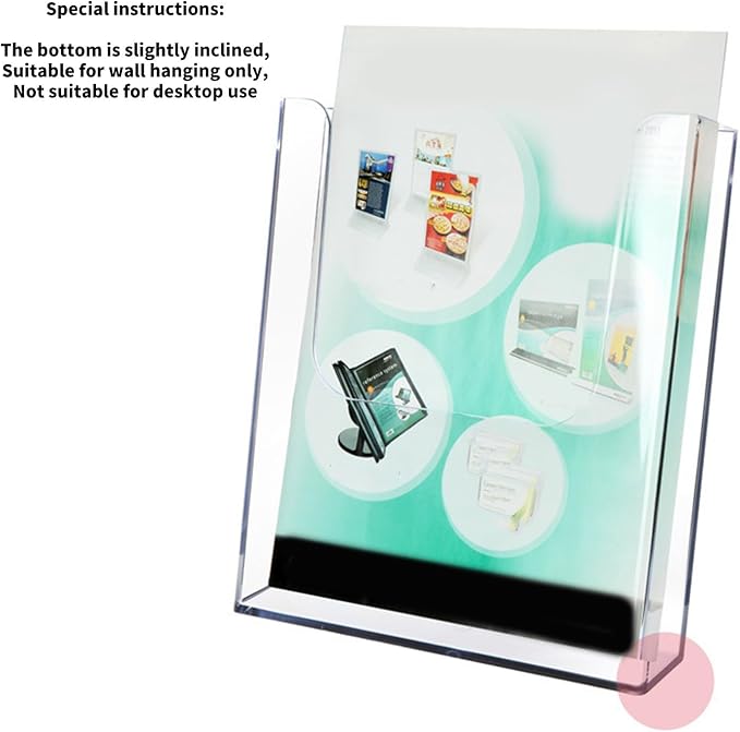 Clear Wall Mount File Display Rack Space Saving Acrylic Document Organizerss - Image 9