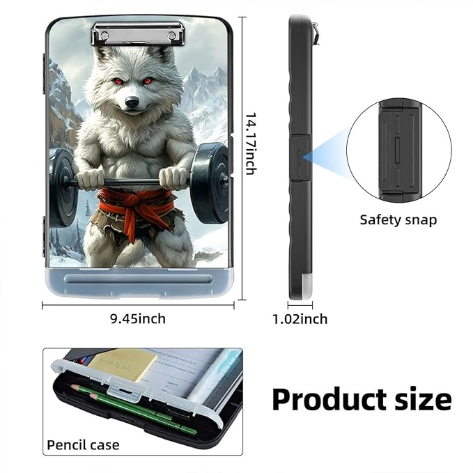 Clipboard with Storage Box & Pen Holder, Heavy Duty Clip Boards 8.5x11 - Image 2