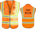 YOWESHOP High Reflective Visibility Safety Vest Custom Your Logo Safety Workwear by YOWESHOP