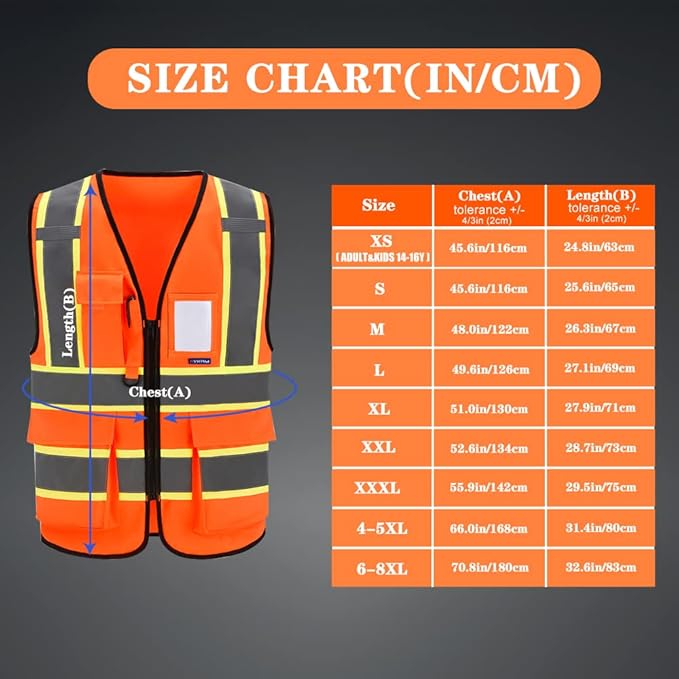 AYKRM Custom Logo Personalised Printed High Visibility Reflective 2 two tone - Image 3