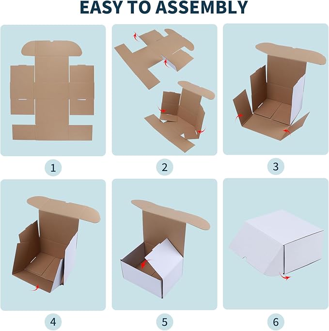 WIFTREY 50 Pack 7x5x4 Shipping Boxes - Image 7