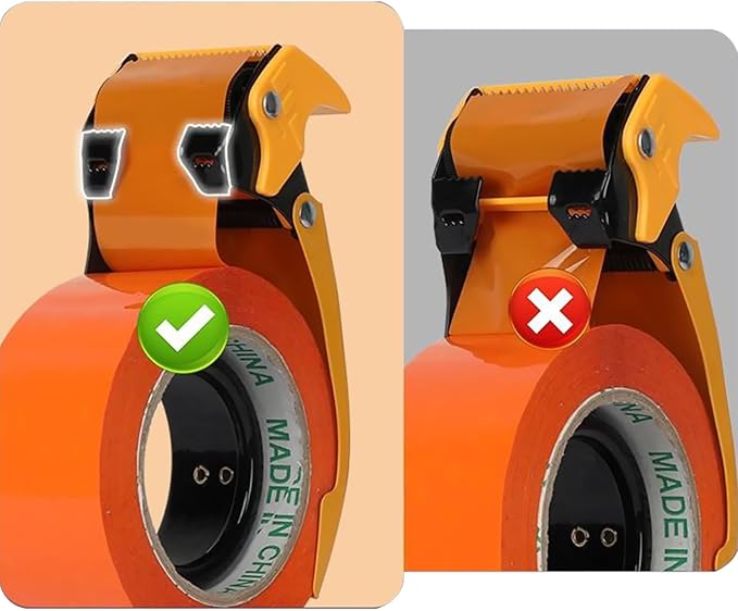 Packing Tape Dispenser Gun 2-Inch, 2 Pack Metal Tape Gun - Image 4