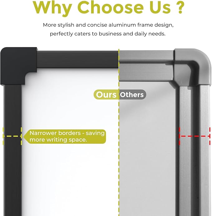 MaxGear Magnetic Dry Erase White Board, 36 X 24 Inches Double Sided Whiteboard - Image 2