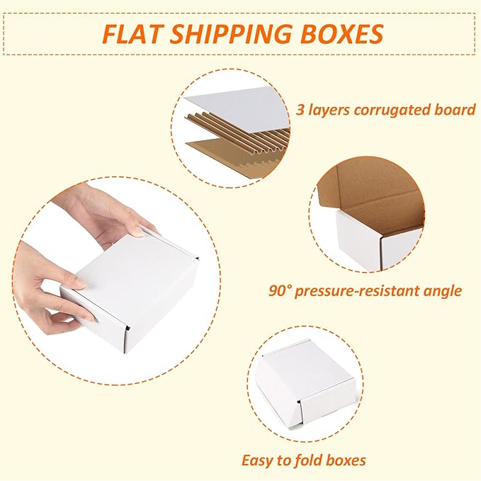 HORLIMER 6x4x2 inches Shipping Boxes Set of 75 - Image 3