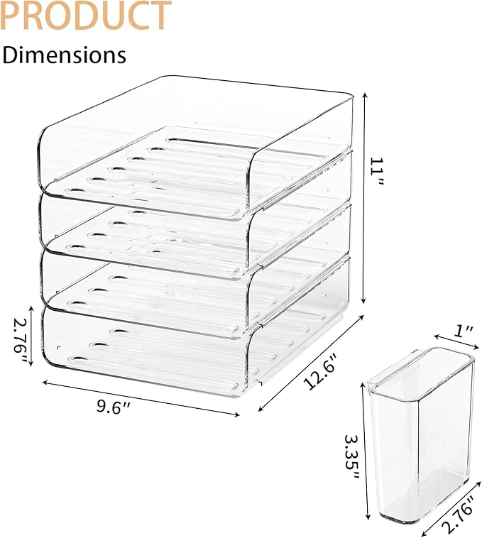 4-Tier Acrylic Paper Tray Organizer - Image 3