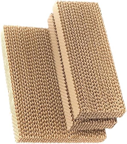 Hessaire Replacement Evaporative Cooler Pads - Swamp Cooler Replacement Pads Corrugated Build - Low Odor Xel50 Media Evaporative Cooling Pad for 3100 CFM Cooler Fan - 3 Panels, 21.75” x 10” & 18” by Hessaire
