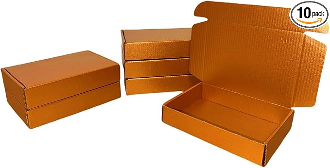 10 Pcs 11.8 x 7.9 x 3.2 inches Corrugated Cardboard Gift Boxes Recyclable by Unknown