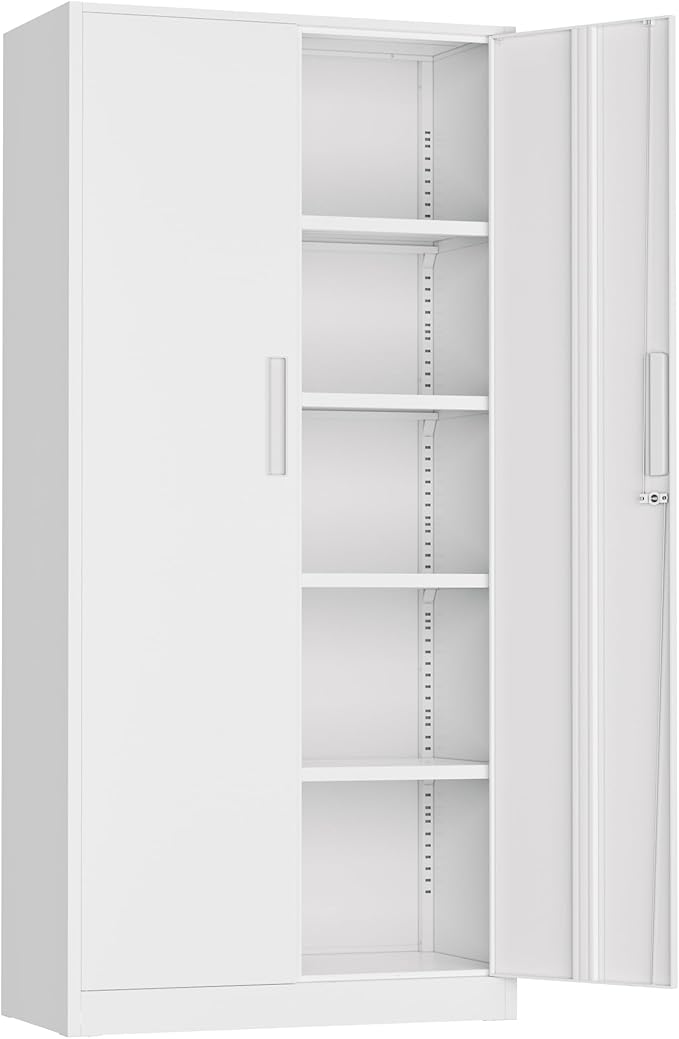 Incbruce 72” Metal Storage Cabinet, Locking Tall Steel Storage Cabinet by Incbruce