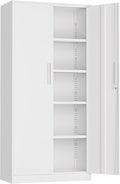 Incbruce 72” Metal Storage Cabinet, Locking Tall Steel Storage Cabinet by Incbruce