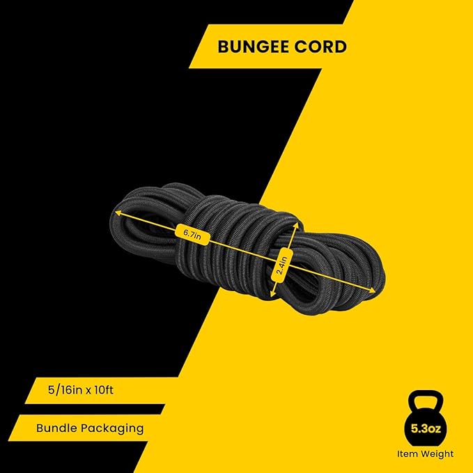 Bungee Cord Elastic Shock Cord 5/16" x 10' Bungee Rope - Image 2