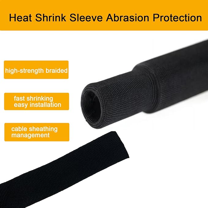 Heat Shrink Braided Sleeving 2:1 Shrinkable Fabric Cable Sheathing Wire Tubing - Image 2