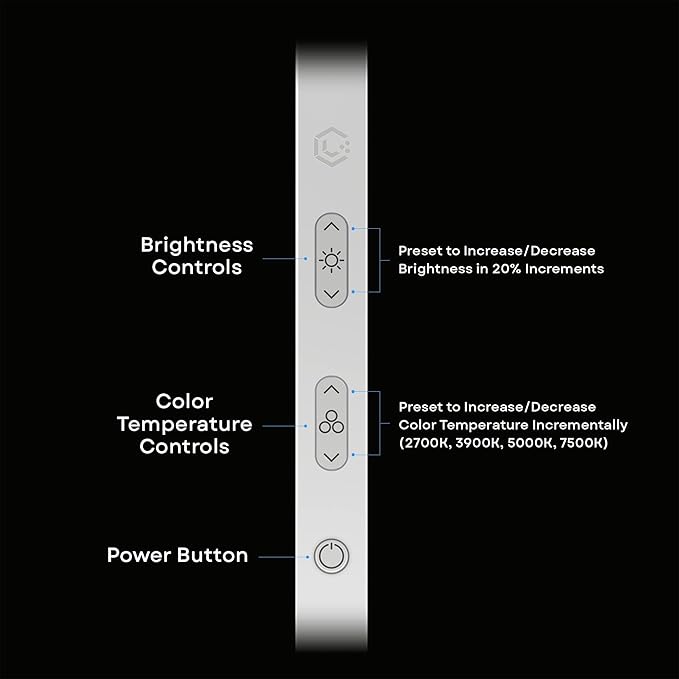 LUME CUBE Edge 2.0 LED Desk Lamp | Dimmable Home Office Desk Light - Image 5