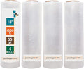 PackageZoom 4 Rolls 18” x 1500ft Heavy Duty Stretch Wrap Film – 55 Gauge Clear by packagezoom