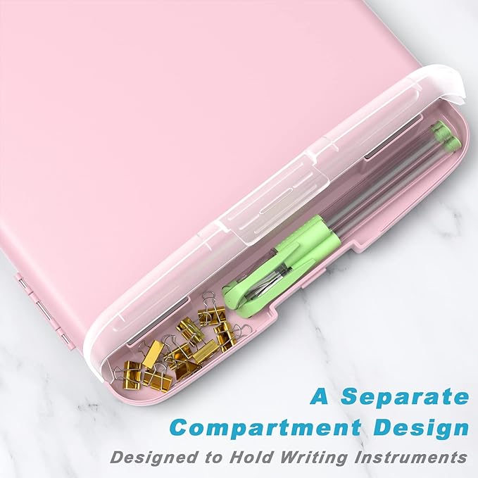 Rimilak Plastic Clipboard with Storage, 8.5 x 11″ High Capacity Folio Nursing - Image 4
