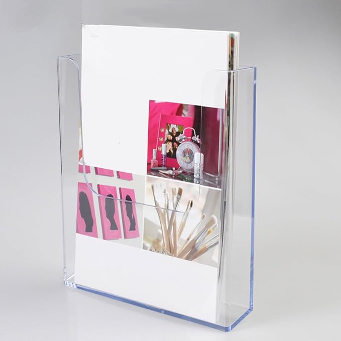 Clear Wall Mount File Display Rack Space Saving Acrylic Document Organizerss - Image 3