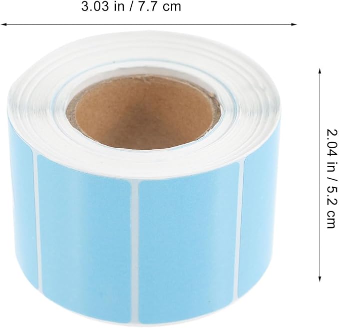 PartyKindom Self-Adhesive Thermal Label Roll Sky Blue Price Sticker - Image 4