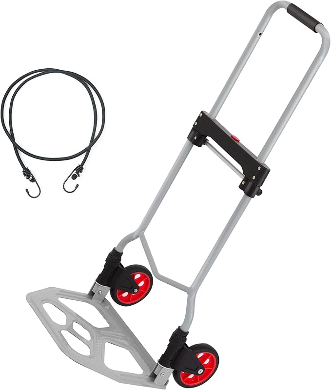 LEADALLWAY Dolly Cart Folding Hand Truck and Dolly, Steel Portable Cart - Image 2