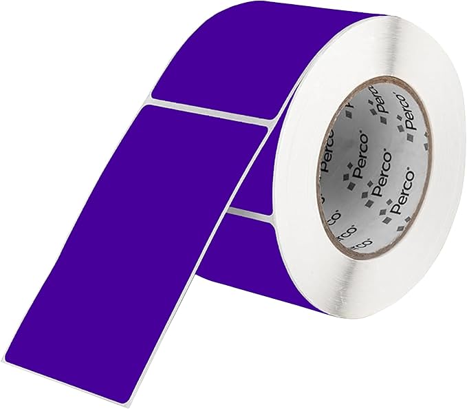 Perco Purple Labels 3x5 Inch 500 Stickers/Roll by Perco