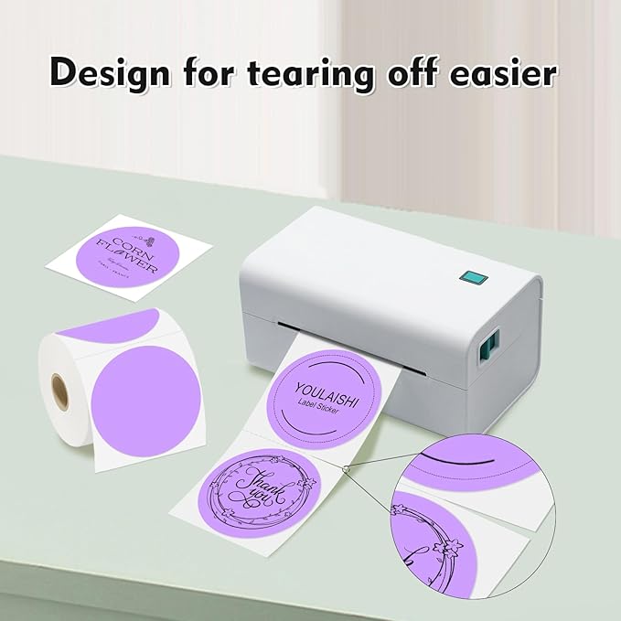 3 X 3 Inch Color Coding Dot Labels Circle Thermal Printable Waterproof 500 Pcs - Image 2