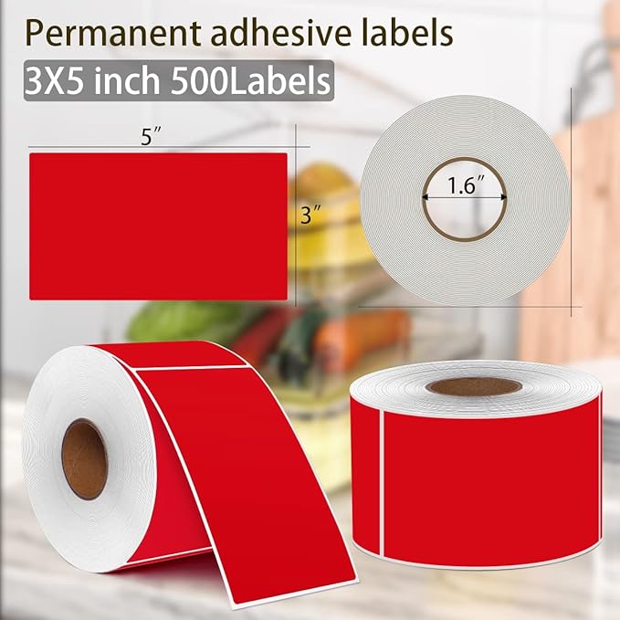 PARLAIM 3 X 5 Inch Rectangle Adhesive Color Coding Stickers - Image 2