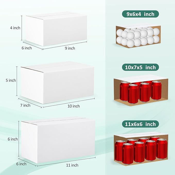 Eupako 30 Pack Small Shipping Boxes Assorted Sizes, Cardboard Boxes - Image 3