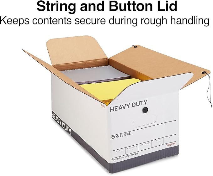 STAPLES Storage & Filing Box, Heavy-Duty - Image 3