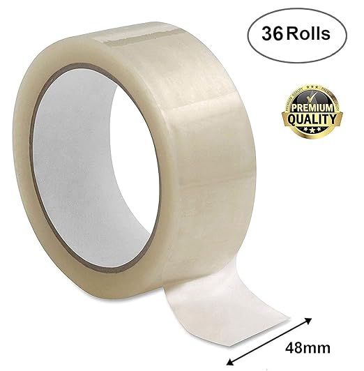 ABC Carton Sealing Tape 1, 89 Inches Wide x 218.72 yd Length. 36 Rolls of Clear - Image 2