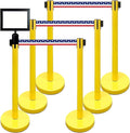 Retractable Stanchion, 6 SPECIALTY Posts + Signframe by VIP+Crowd+Control