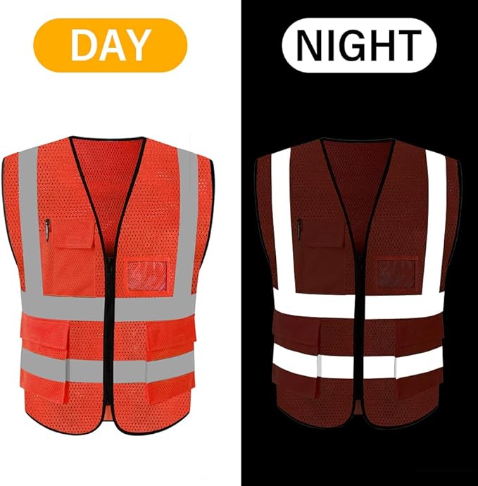 HYCOPROT High Visibility Mesh Safety Reflective Vest - Image 5