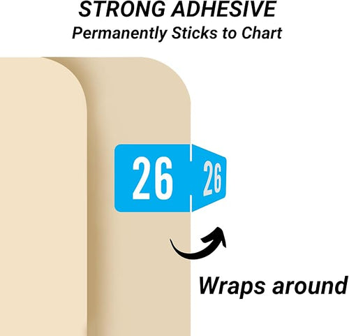 2026 Small Year Labels, Doctor Stuff 2026 Chart Stickers, Light Blue Color Coded - Image 2