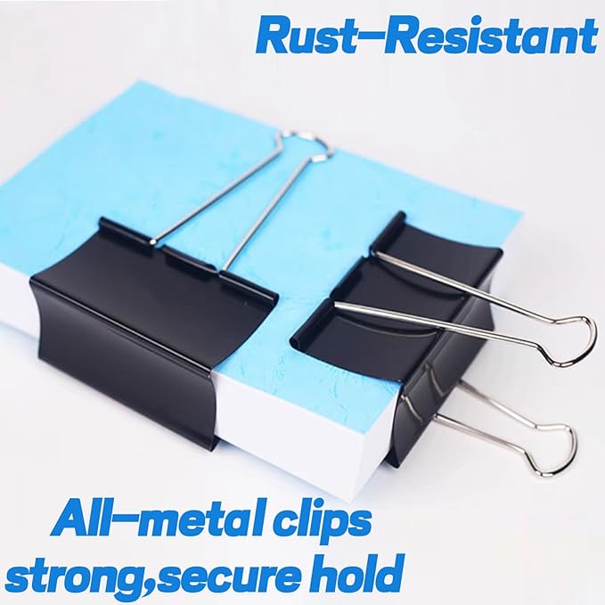 3 Inch Extra Large Jumbo Binder Clips, Heavy Duty Paper Clamps - Image 4