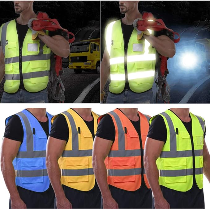 YOWESHOP High Visibility Safety Vest Custom Your Logo Protective Workwear 5 - Image 5