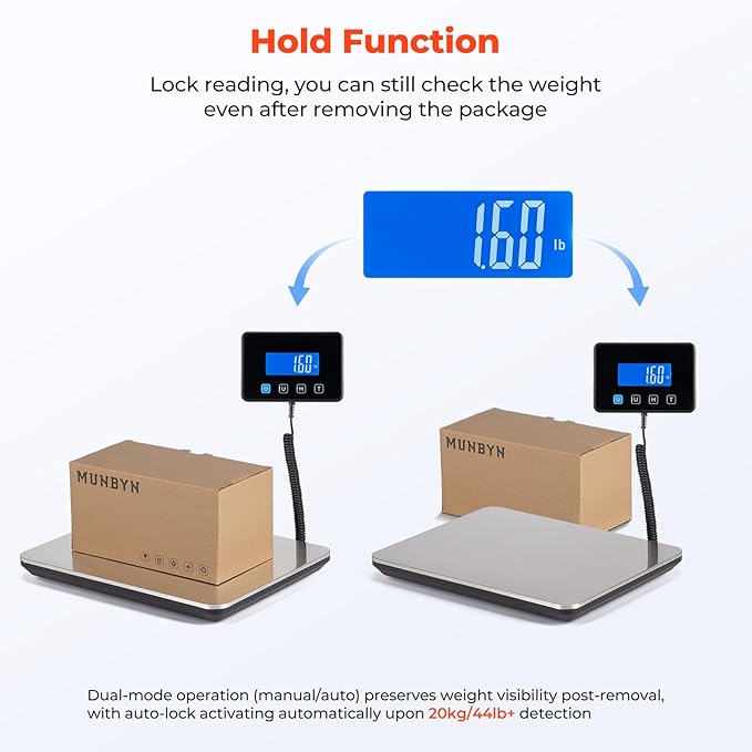 MUNBYN Shipping Scale, 440lb/1.8oz Digital Postal Scale - Image 4