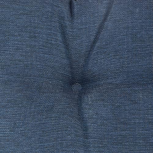 Klear Vu The Gripper Non-Slip Tufted Bench Cushion for Indoor Furniture, Assembled in USA, Entryway Storage, Bay Window, Corner Nook or Piano Seat, 30 Inches, Solid Indigo - Image 4