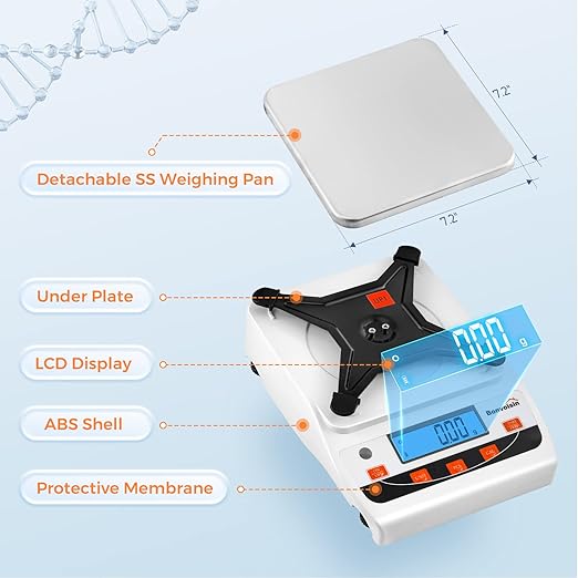 Bonvoisin Lab Scale 5000g/0.01g High Precision Laboratory Scientific Scale 0.01 - Image 6