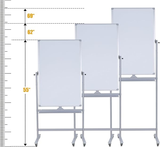 Double-Sided 40" x 28" Mobile Whiteboard - Image 2