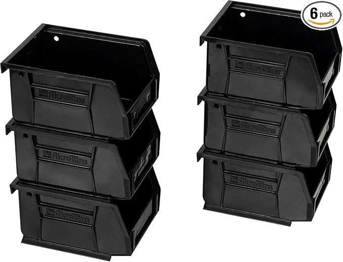 Akro-Mils 30210 AkroBins Plastic Storage Bins, Space-Saving Stackable Bins by Akro-Mils