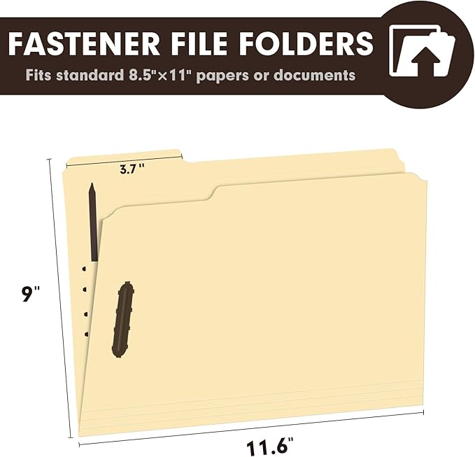 60 Pack Manila File Folders - Image 2
