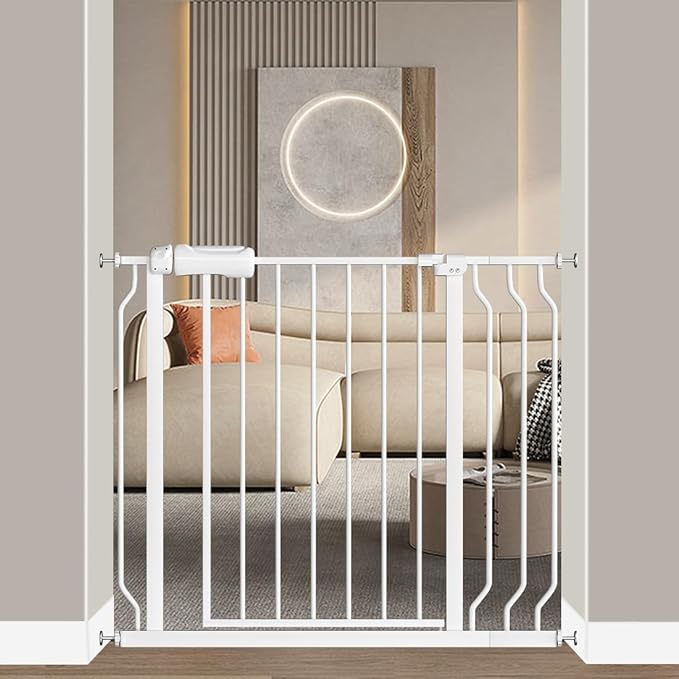 Fairy Baby Baby Gate for Doorways Stairs Hallway 34-38.5 Inch Wide, Walk by FairyBaby