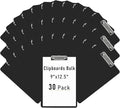 MIVIDE 30 Pack Black Clipboards, Plastic Office Clipboard 12 x 8.7 Inch Letter by MIVIDE