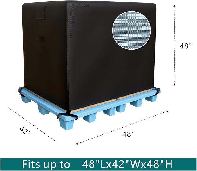 Water Resistant Pallet Cover, 420D Heavy-Duty Zipper Pallet Cover to fit - Image 2