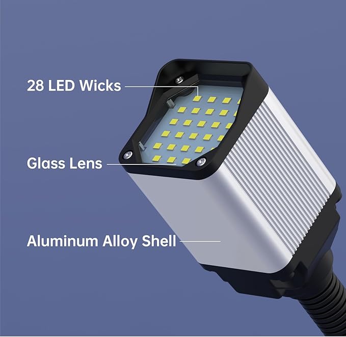 28LEDs Magnetic Light, 1320 Lumen 120v Flexible Gooseneck Work Light - Image 4