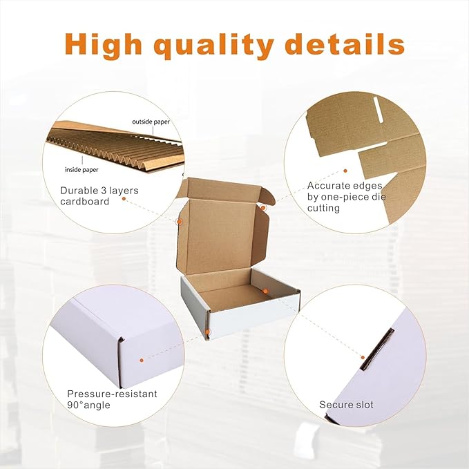 400 Pack 4x4x1'' Small Shipping Boxes, Corrugated Cardboard Mailers - Image 5