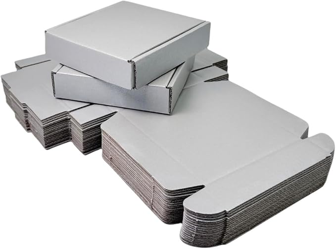 15 Pcs 5.1 x 5.1 x 1.2 inches Mini Size Shipping Boxes Corrugated Cardboard - Image 3